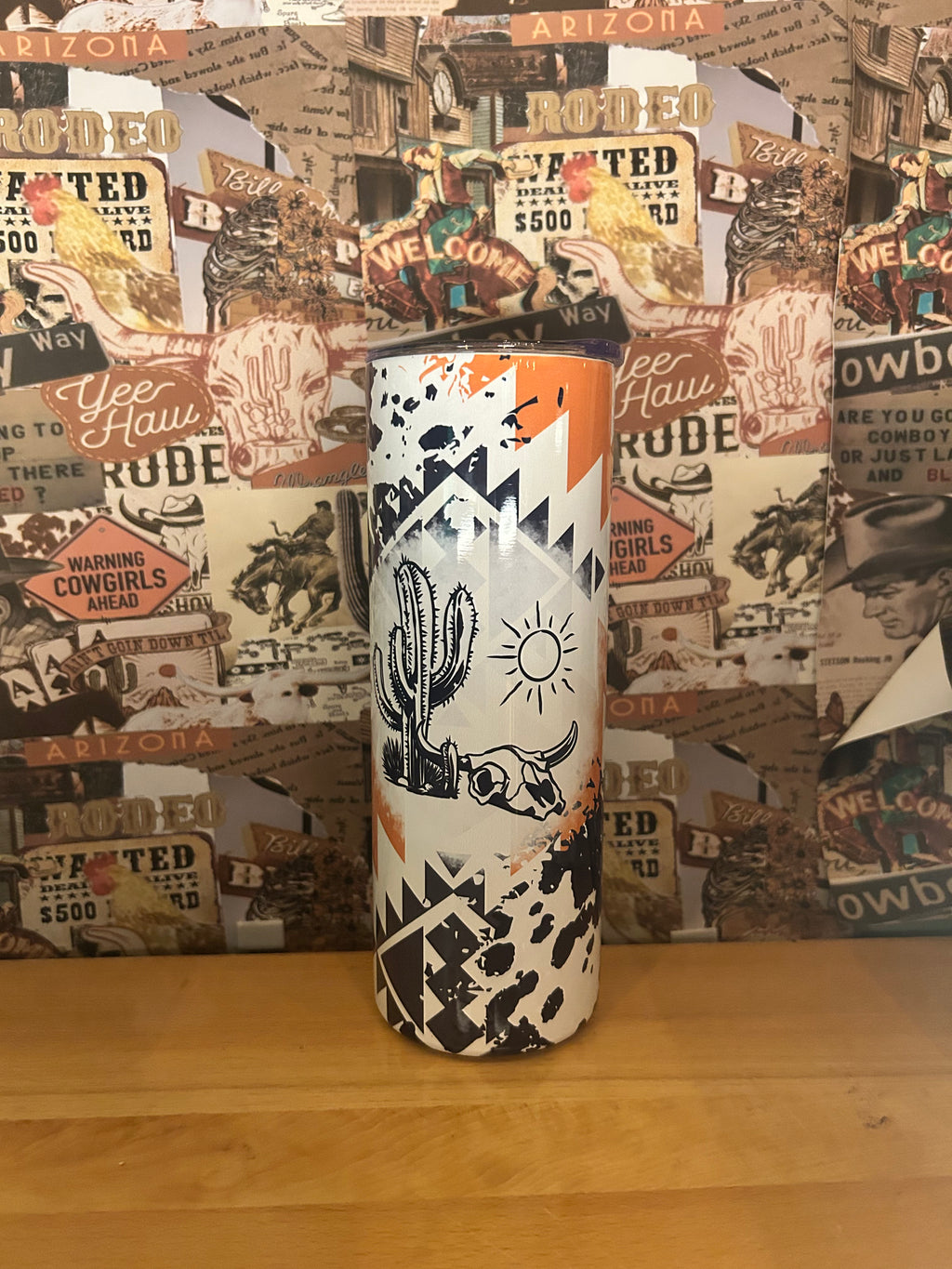 Aztec cow tumbler
