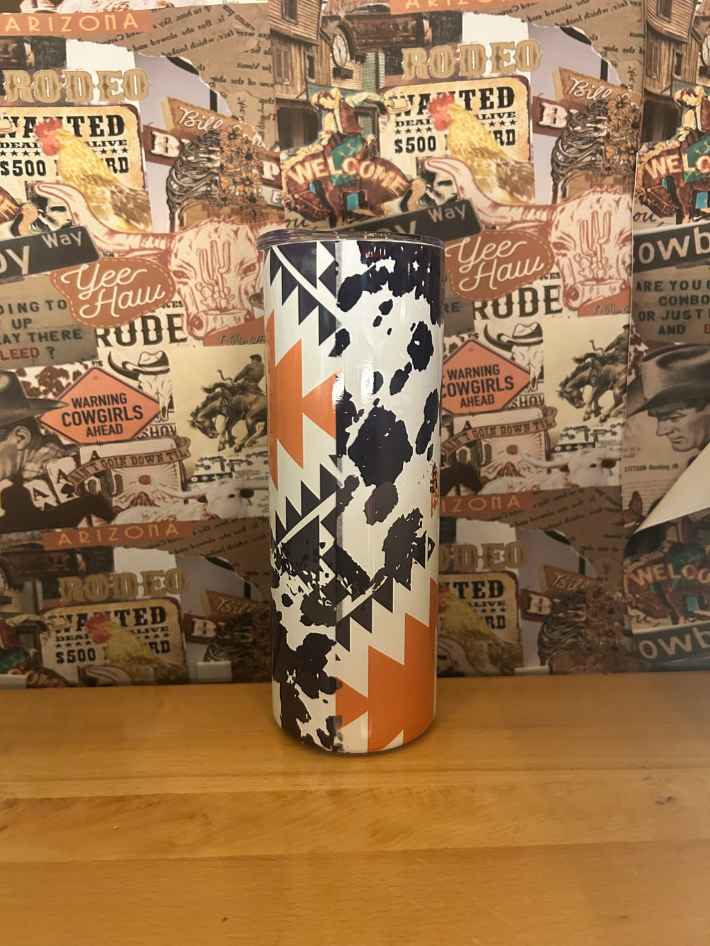 Aztec cow tumbler